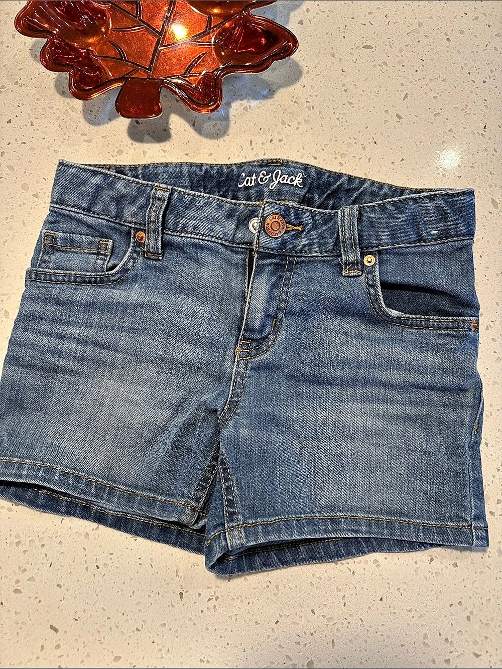 Cat & Jack Denim Shorts Size Medium (7/8) Blue